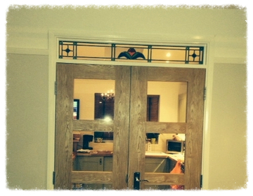 Designed by and made by Hilary...above a dividing door